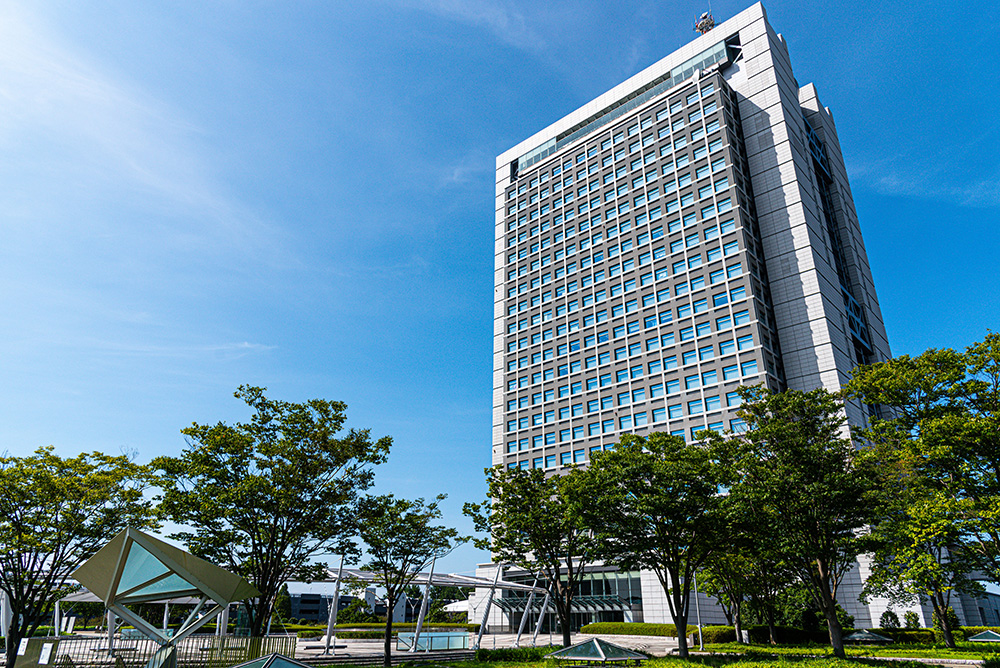 茨城県庁のビル - 地平
